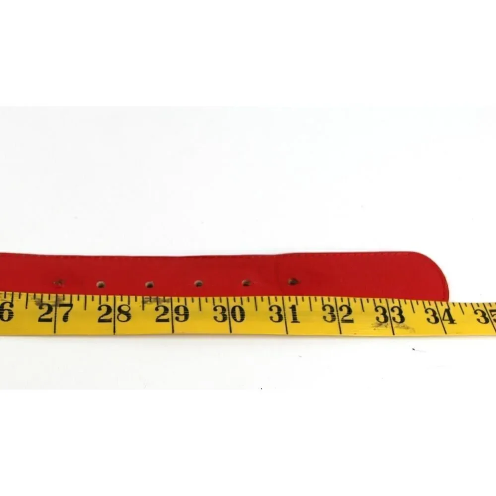 VTG ST. JOHN RED GENUINE LEATHER 1.5